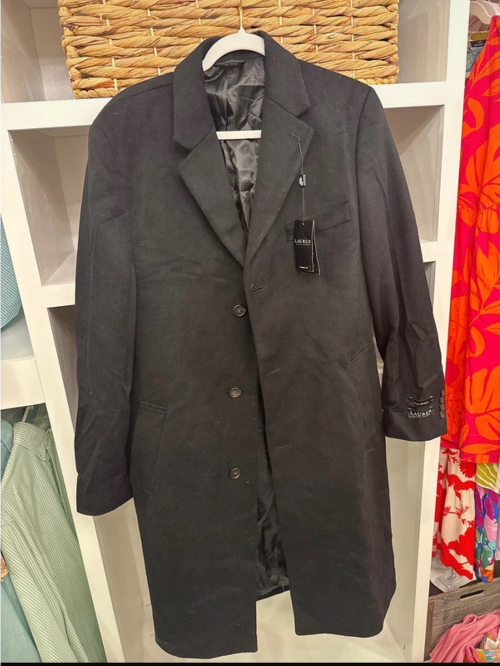 Ralph Lauren Black Single-Breasted Trench Coat